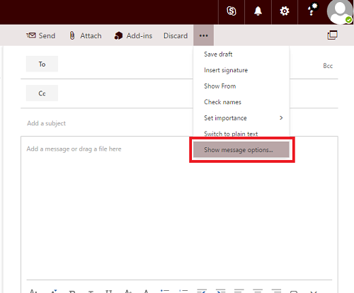 turn off read receipts in outlook